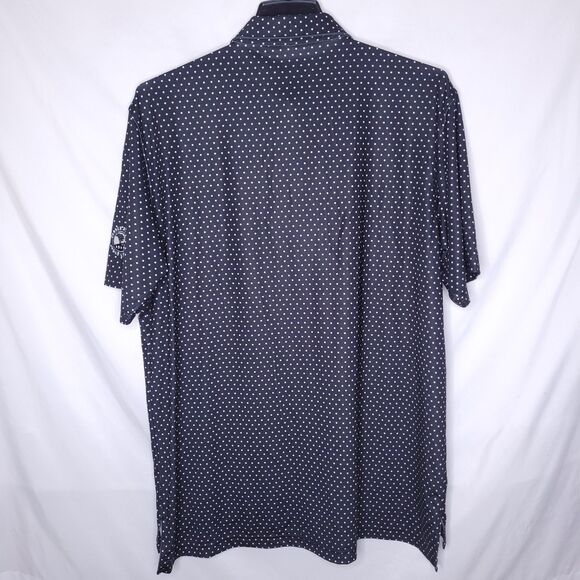 Peter Millar Summer Comfort Polo Shirt Mens XL Black Polka Dot Golf - Picture 5 of 11